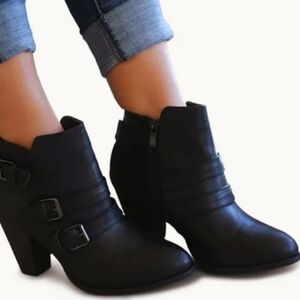Forever Link Camila-64 Chunky Heel Booties